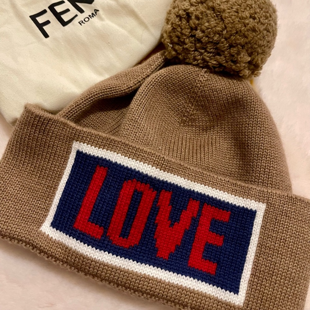 Authentic New Fendi LOVE beanie wool